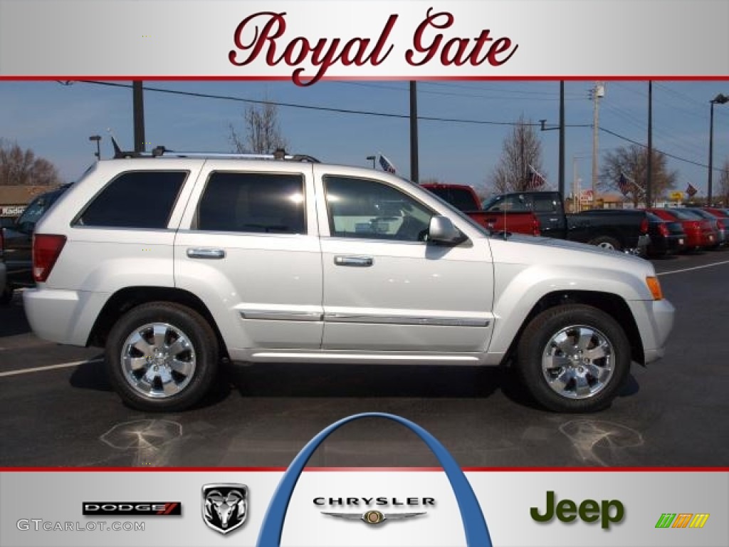 2008 Grand Cherokee Overland 4x4 - Bright Silver Metallic / Saddle Brown/Dark Slate Gray photo #1