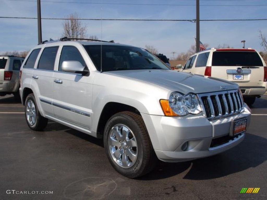 2008 Grand Cherokee Overland 4x4 - Bright Silver Metallic / Saddle Brown/Dark Slate Gray photo #2