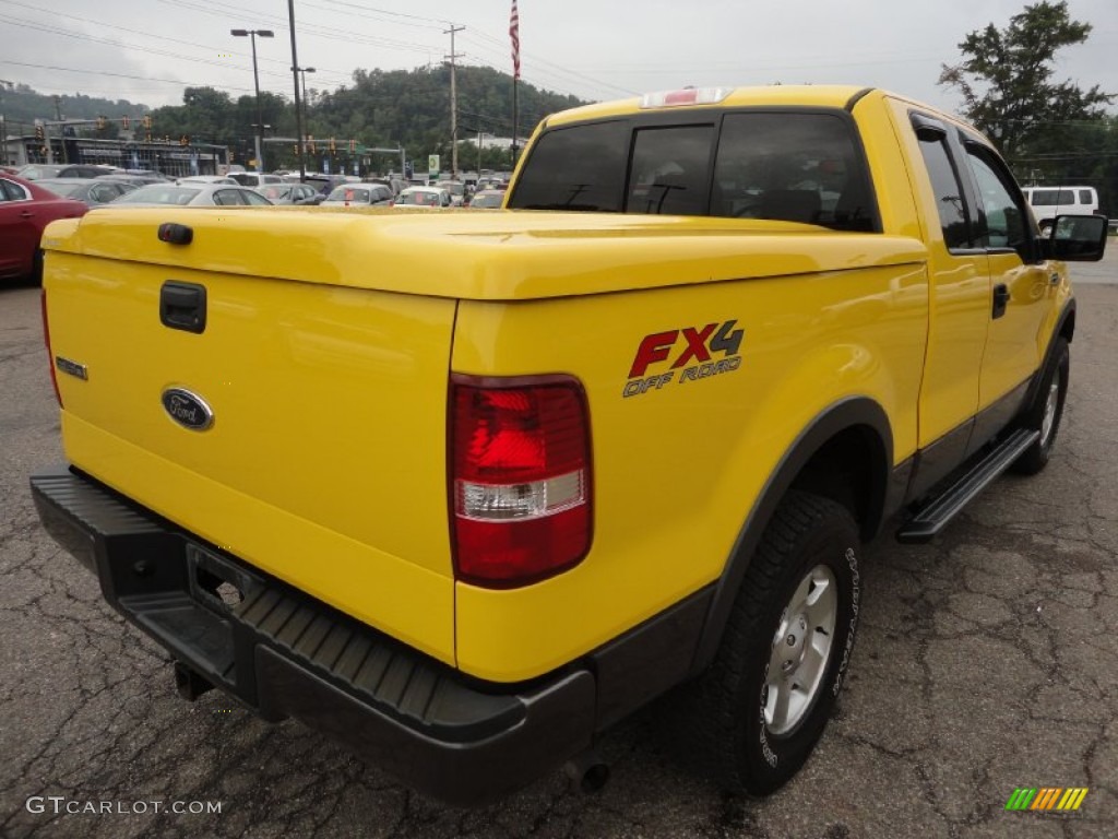 2004 F150 FX4 SuperCab 4x4 - Blazing Yellow / Black photo #4