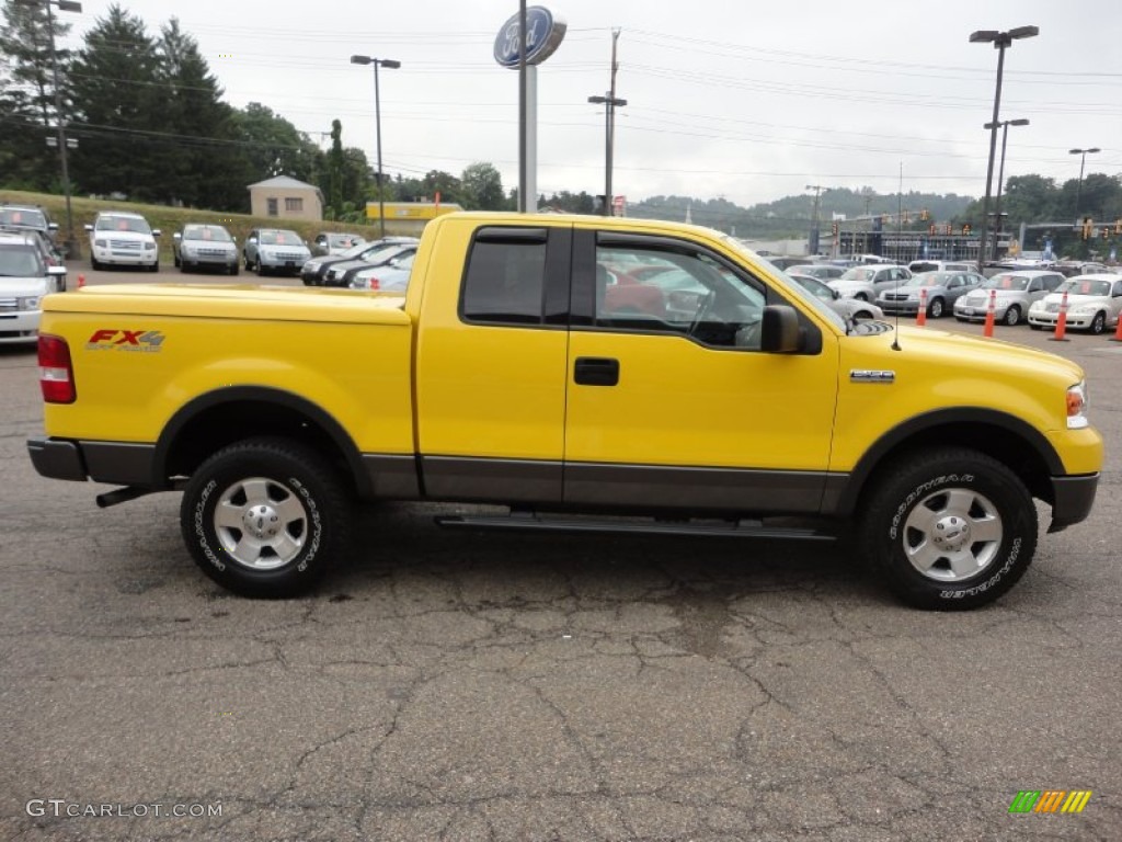 2004 F150 FX4 SuperCab 4x4 - Blazing Yellow / Black photo #5