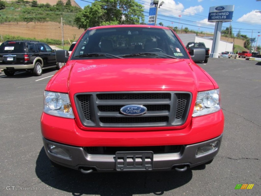 Bright Red 2005 Ford F150 XLT SuperCab 4x4 Exterior Photo #53015459