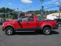 Bright Red 2005 Ford F150 XLT SuperCab 4x4 Exterior