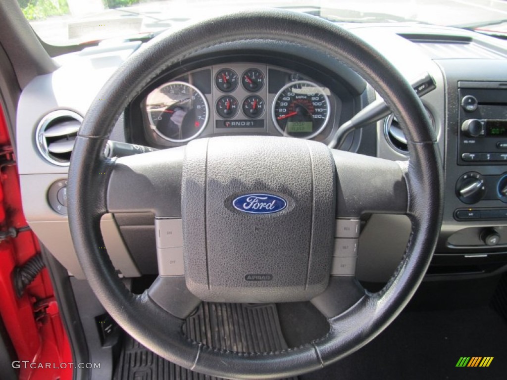 2005 F150 XLT SuperCab 4x4 - Bright Red / Medium Flint Grey photo #11