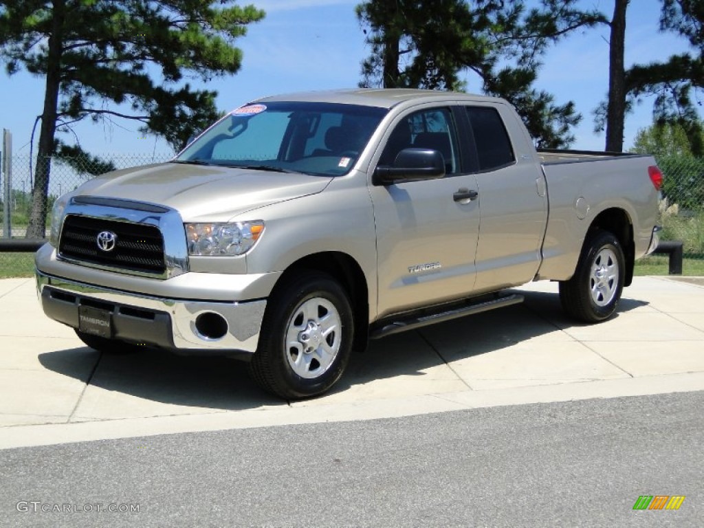 2008 Tundra Double Cab - Desert Sand Mica / Black photo #10