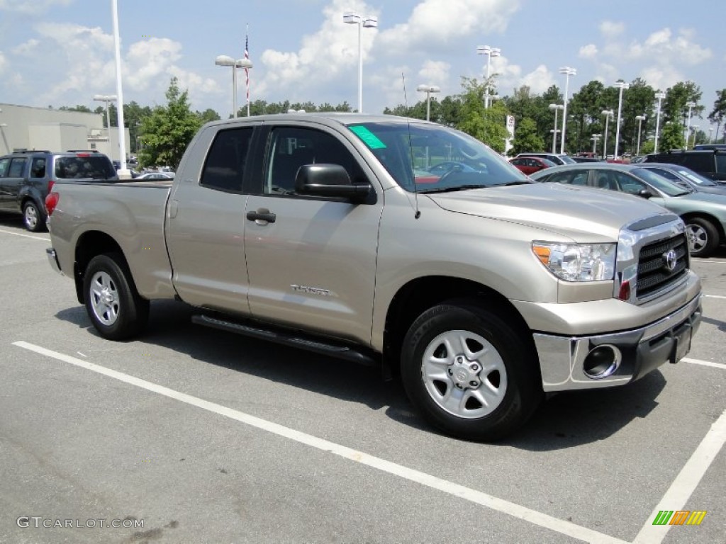 2008 Tundra Double Cab - Desert Sand Mica / Black photo #11