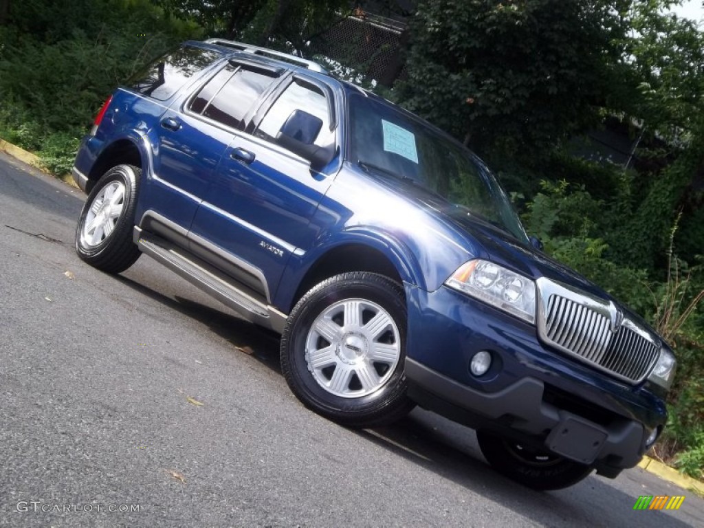 2005 Aviator Luxury AWD - Dark Blue Pearl Metallic / Dove Grey photo #34