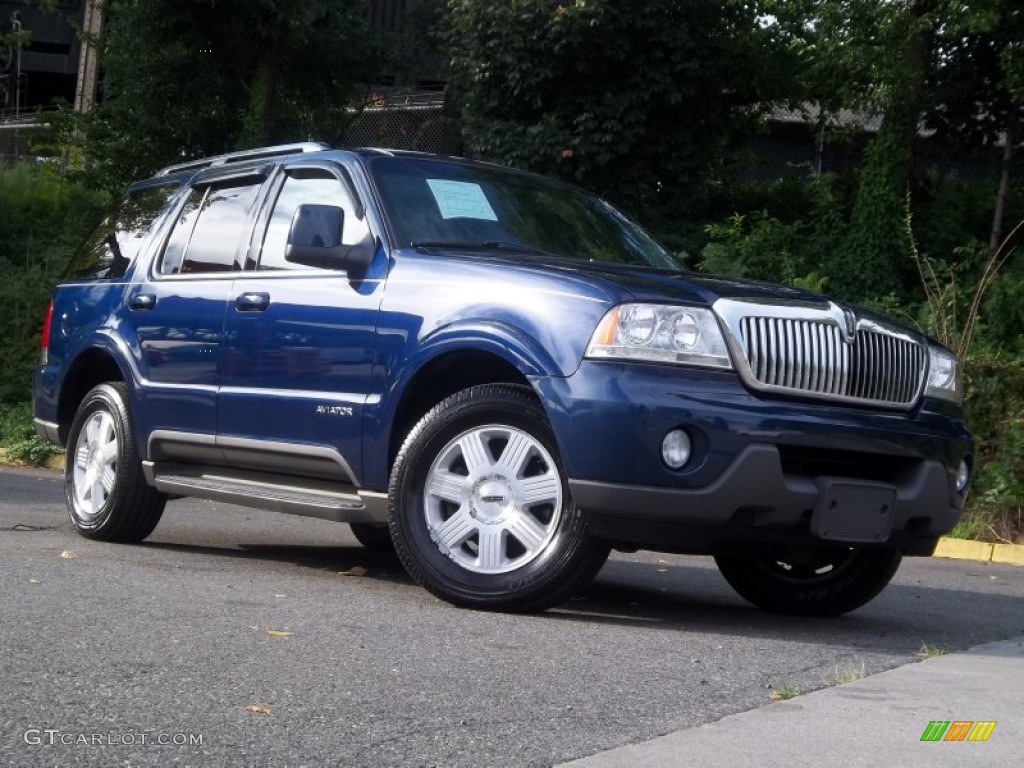 2005 Aviator Luxury AWD - Dark Blue Pearl Metallic / Dove Grey photo #35