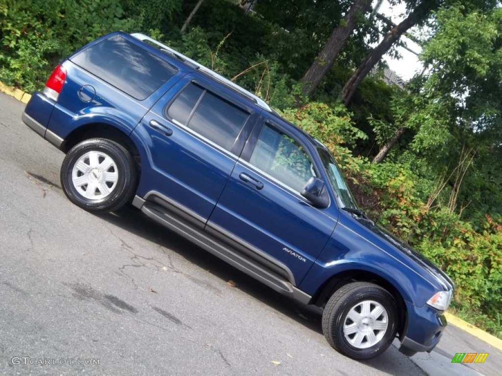 2005 Aviator Luxury AWD - Dark Blue Pearl Metallic / Dove Grey photo #36