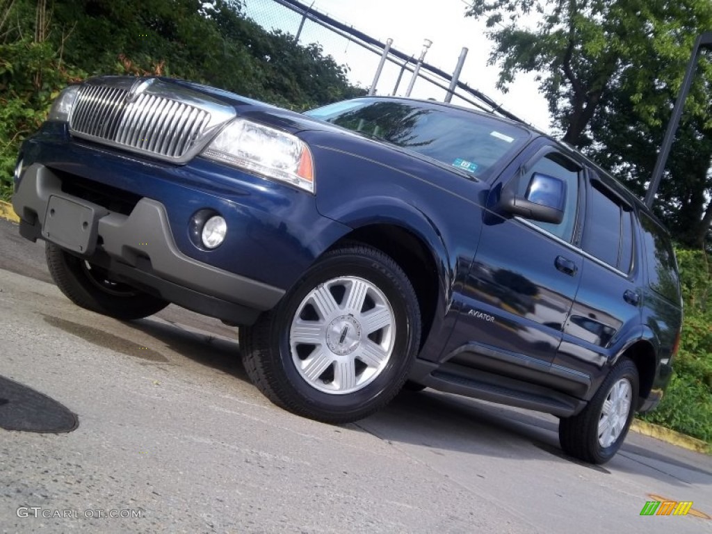 2005 Aviator Luxury AWD - Dark Blue Pearl Metallic / Dove Grey photo #41