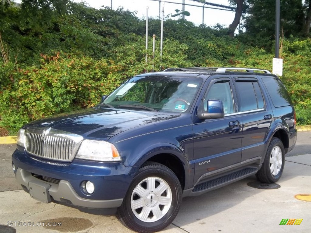 2005 Aviator Luxury AWD - Dark Blue Pearl Metallic / Dove Grey photo #42