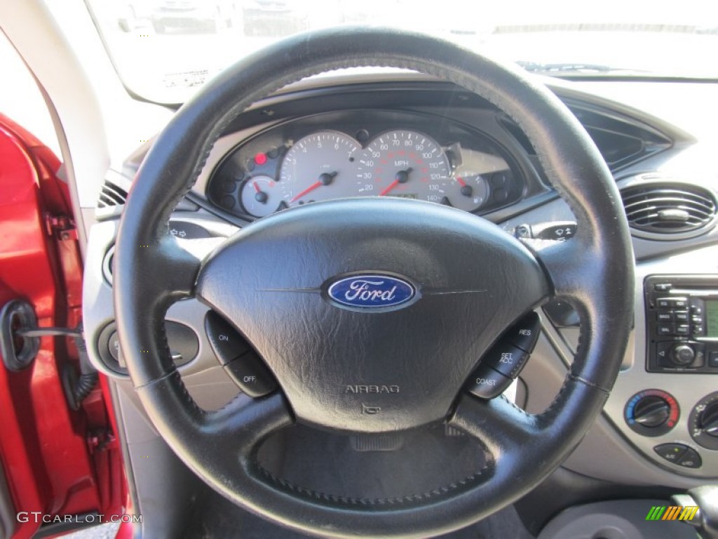 2003 Ford Focus ZX5 Hatchback Medium Graphite Steering Wheel Photo #53019116