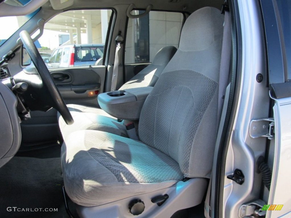 Medium Graphite Interior 2001 Ford F150 XLT SuperCrew 4x4 Photo #53019371