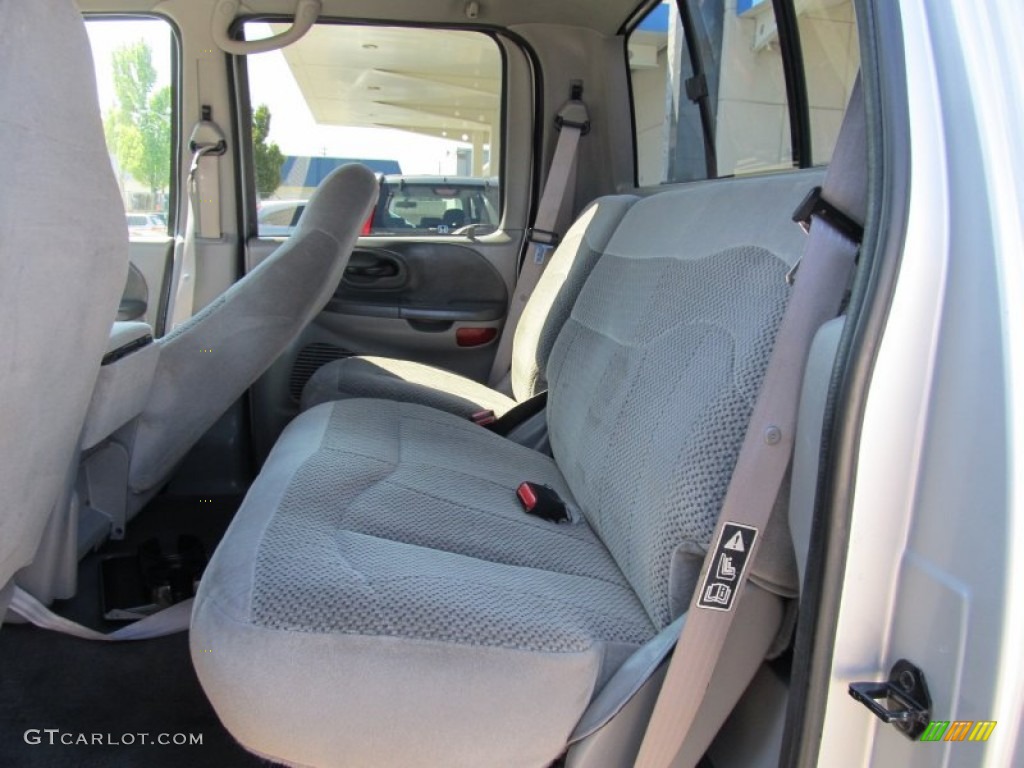 Medium Graphite Interior 2001 Ford F150 XLT SuperCrew 4x4 Photo #53019386