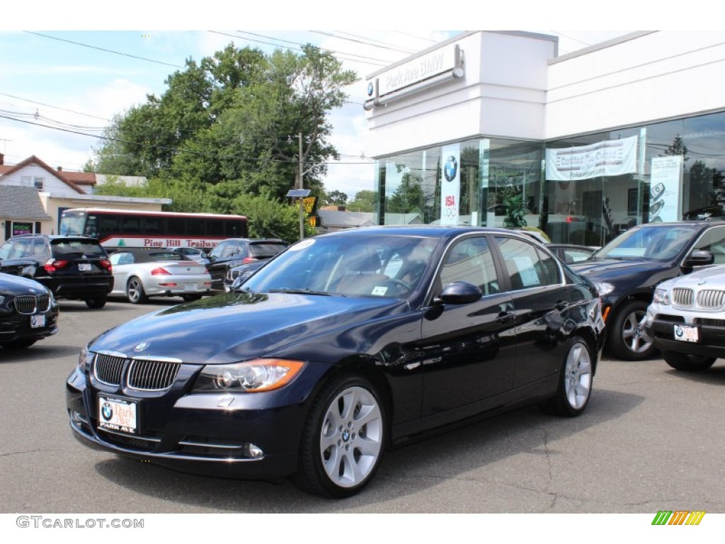 2008 3 Series 335xi Sedan - Monaco Blue Metallic / Terra Dakota Leather photo #1