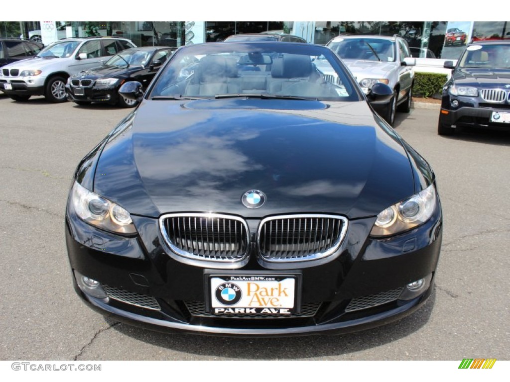 2008 3 Series 335i Convertible - Jet Black / Black photo #2