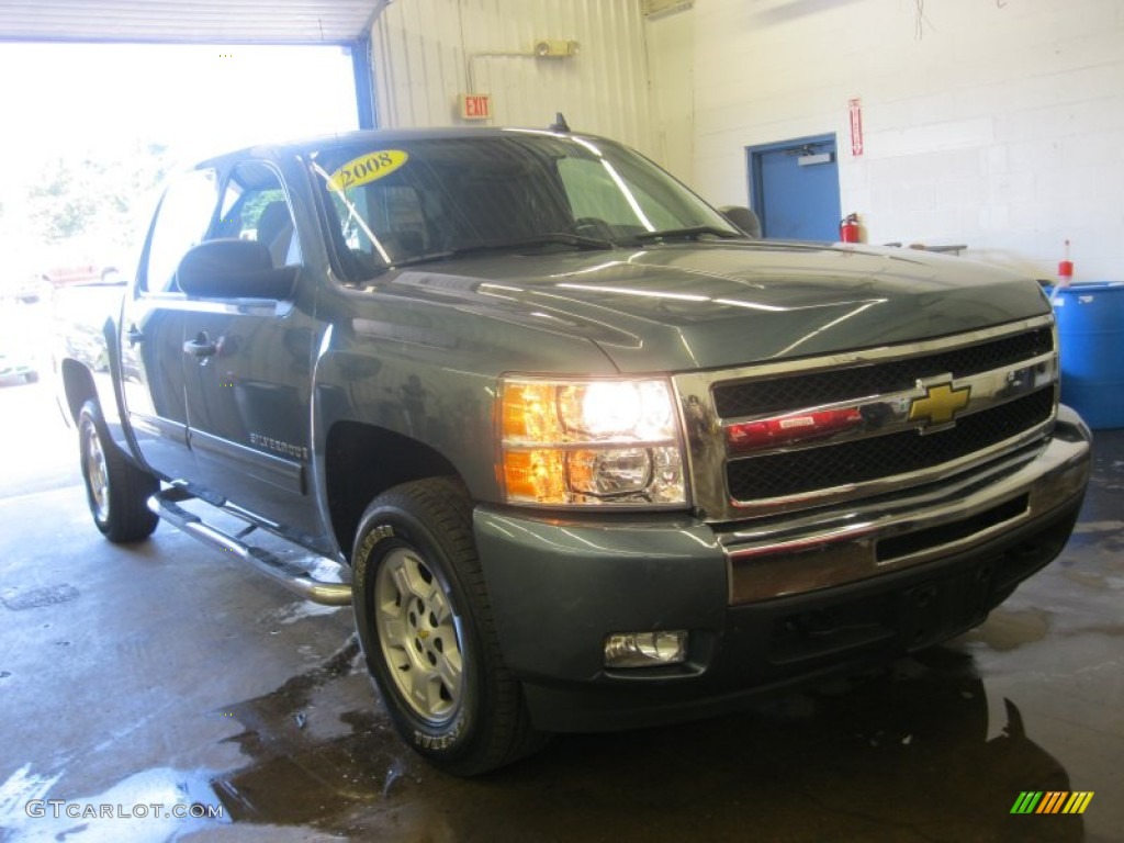 2009 Silverado 1500 LT Z71 Crew Cab 4x4 - Blue Granite Metallic / Ebony photo #14