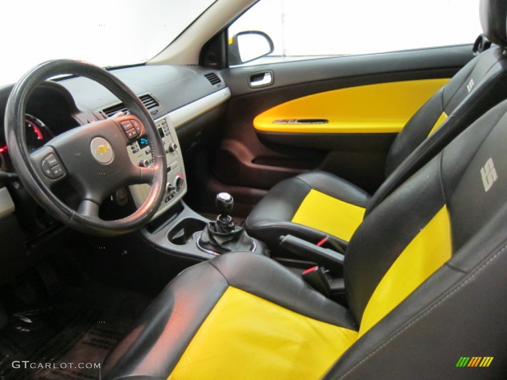 Ebony/Yellow Interior 2006 Chevrolet Cobalt SS Supercharged Coupe Photo #53023853