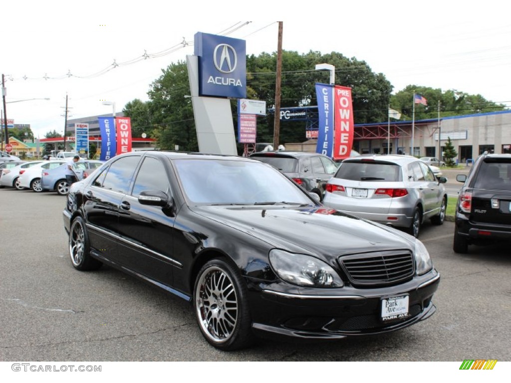 2000 S 500 Sedan - Black / Charcoal photo #1