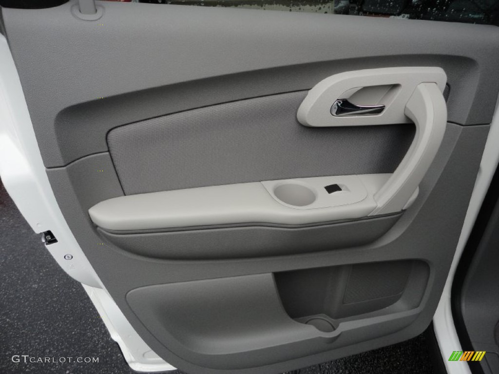 2012 Chevrolet Traverse LS Dark Gray/Light Gray Door Panel Photo #53025680