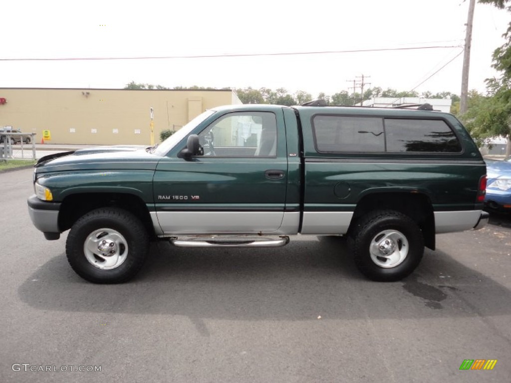 2001 Ram 1500 SLT Regular Cab 4x4 - Forest Green Pearl / Tan photo #4