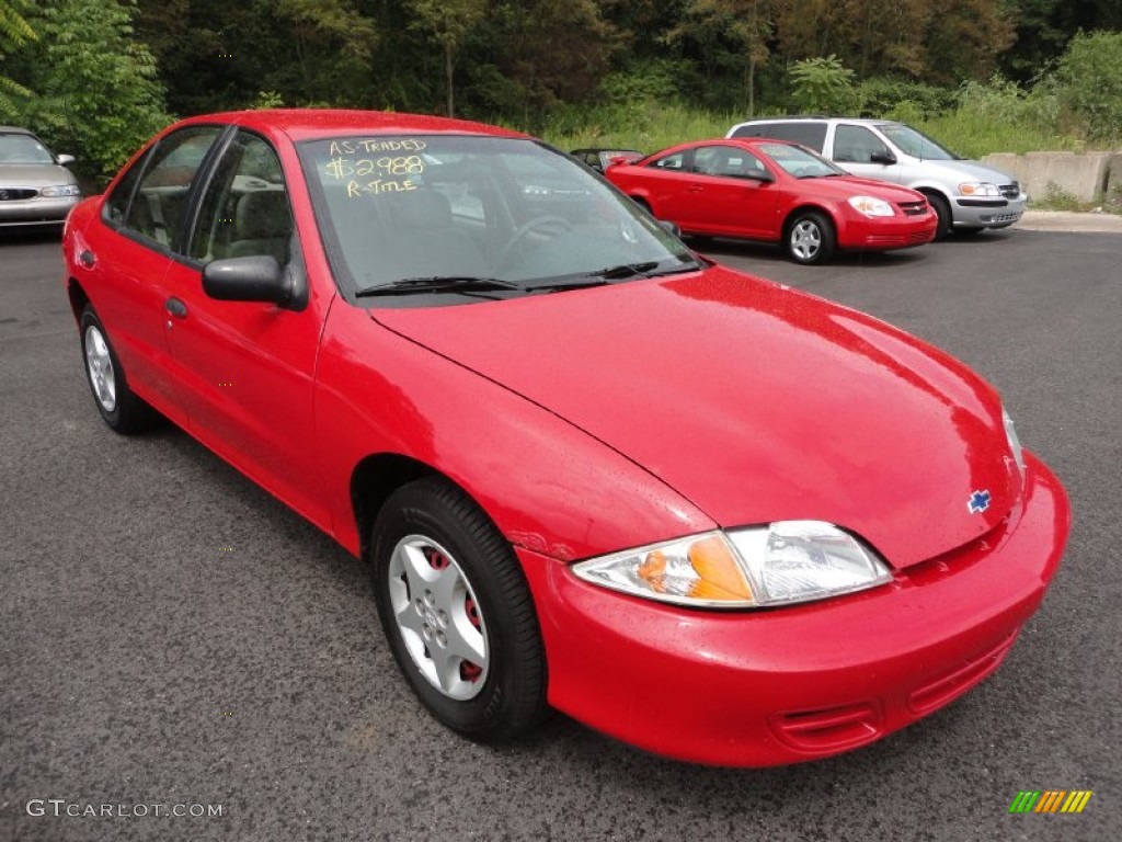2001 Cavalier Sedan - Bright Red / Neutral photo #1