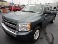 2008 Blue Granite Metallic Chevrolet Silverado 1500 LS Extended Cab 4x4  photo #3