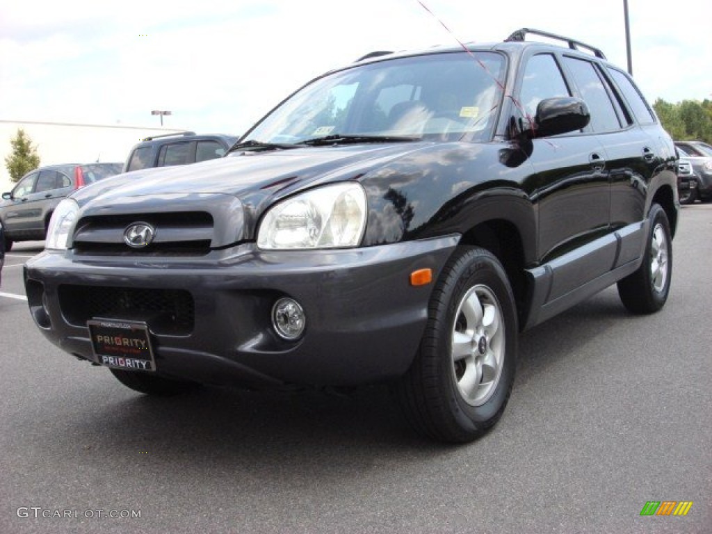 2006 Santa Fe GLS - Black Obsidian / Gray photo #1