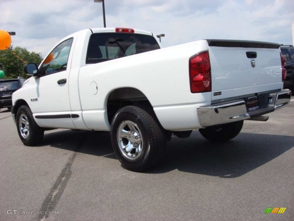 2008 Ram 1500 SXT Regular Cab - Bright White / Medium Slate Gray photo #4