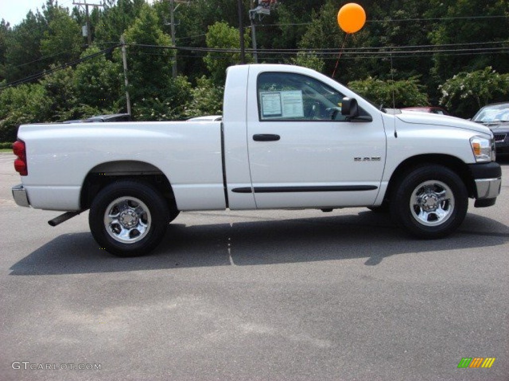 2008 Ram 1500 SXT Regular Cab - Bright White / Medium Slate Gray photo #6