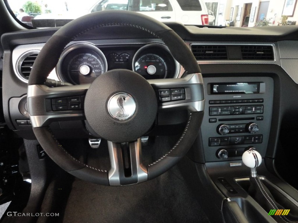 2012 Ford Mustang Shelby GT500 Coupe Charcoal Black/White Dashboard Photo #53029781