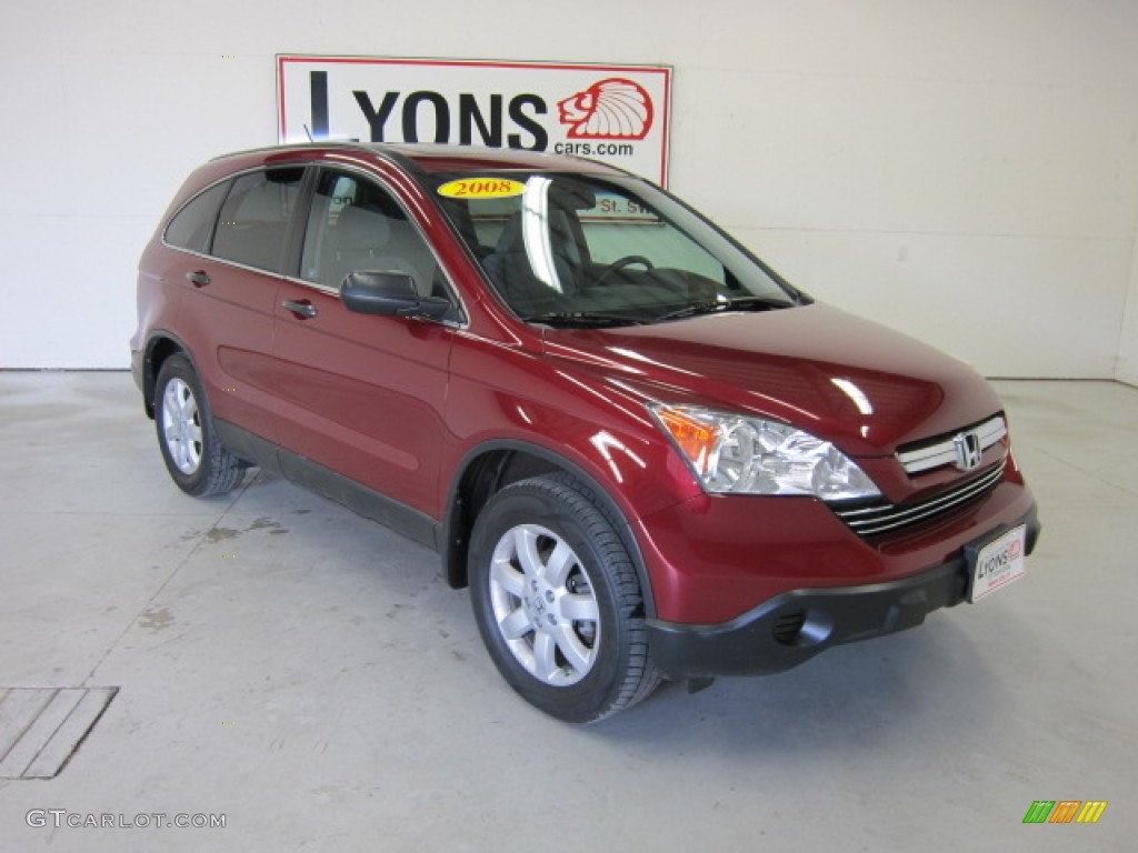 2008 CR-V EX 4WD - Tango Red Pearl / Gray photo #26