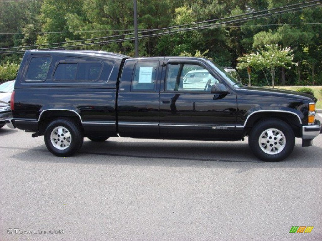 1995 C/K C1500 Extended Cab - Black / Gray photo #6