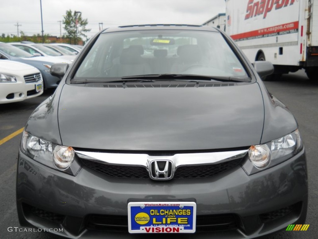 2009 Civic EX-L Sedan - Polished Metal Metallic / Gray photo #17