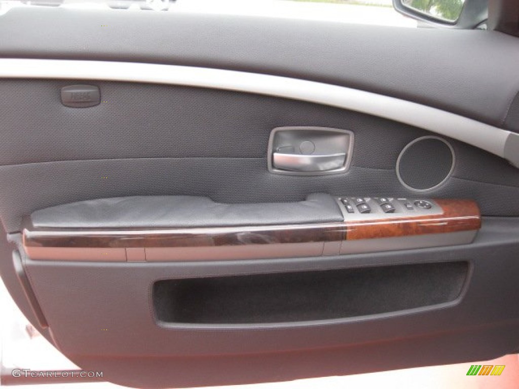 2003 BMW 7 Series 760Li Sedan Black/Black Door Panel Photo #53031650