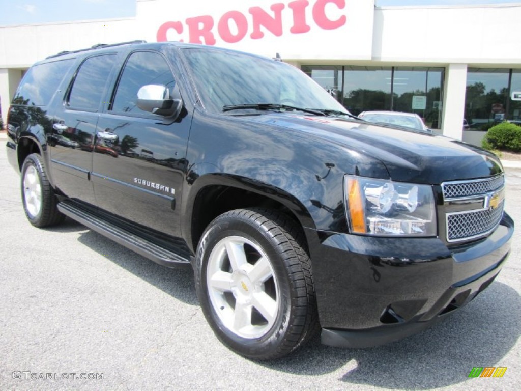 2008 Suburban 1500 LTZ - Black / Ebony photo #1