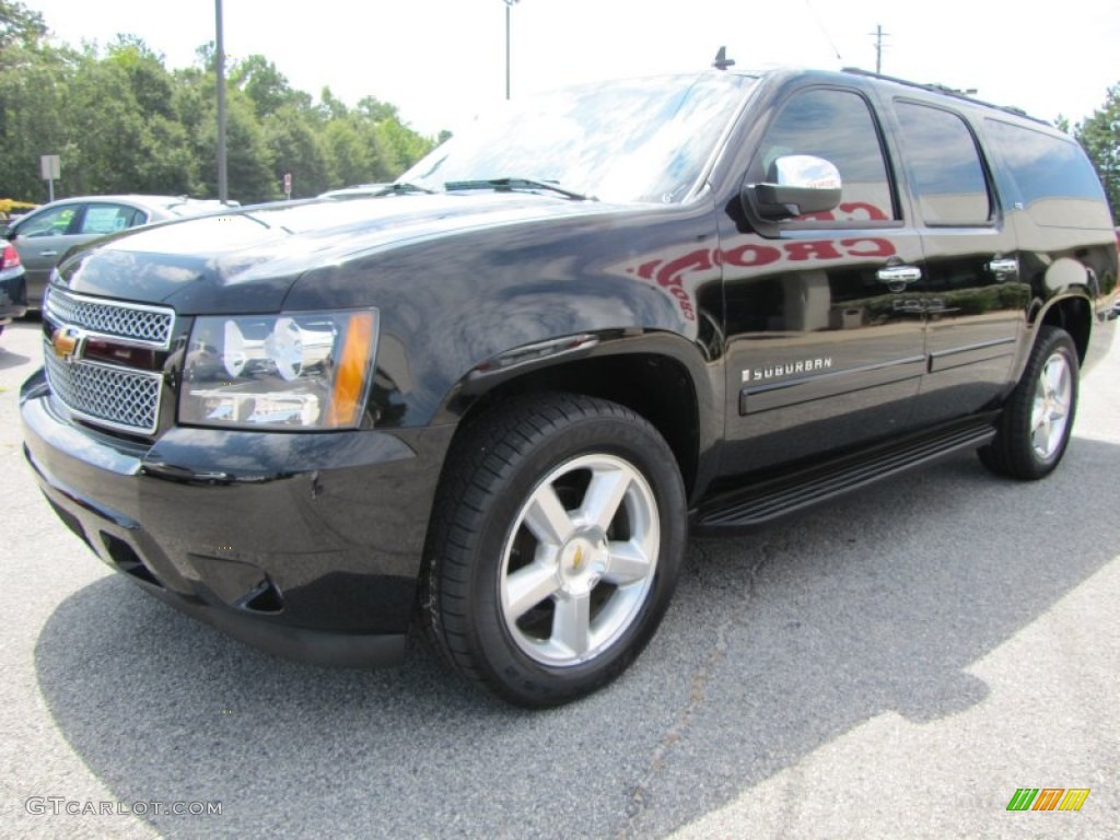 2008 Suburban 1500 LTZ - Black / Ebony photo #3