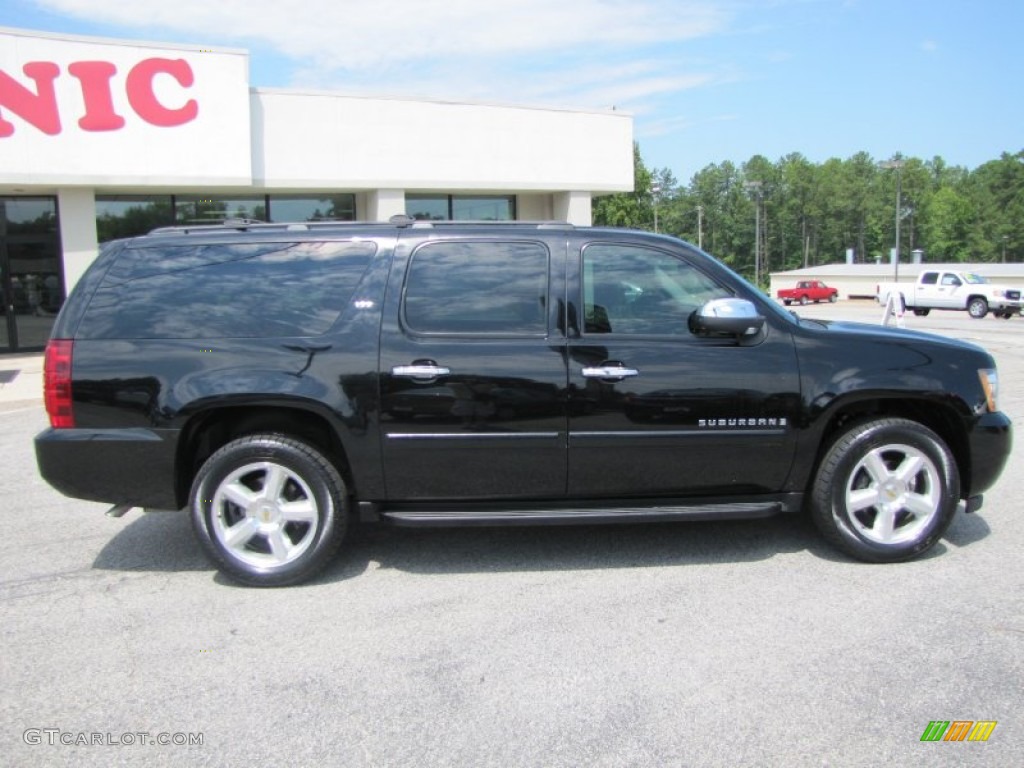 2008 Suburban 1500 LTZ - Black / Ebony photo #8