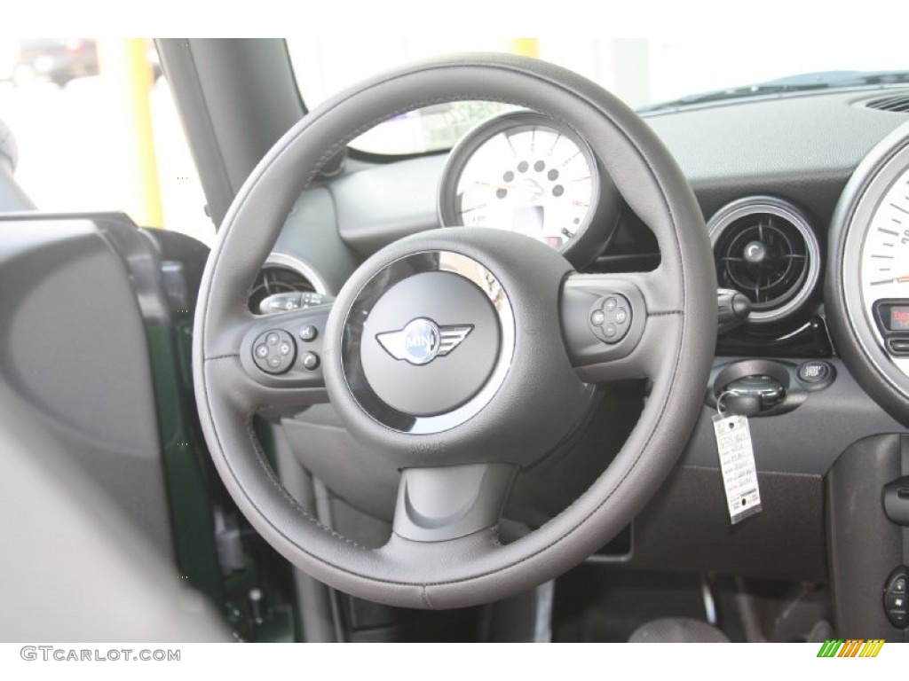 2012 Mini Cooper Hardtop Carbon Black Steering Wheel Photo #53035805