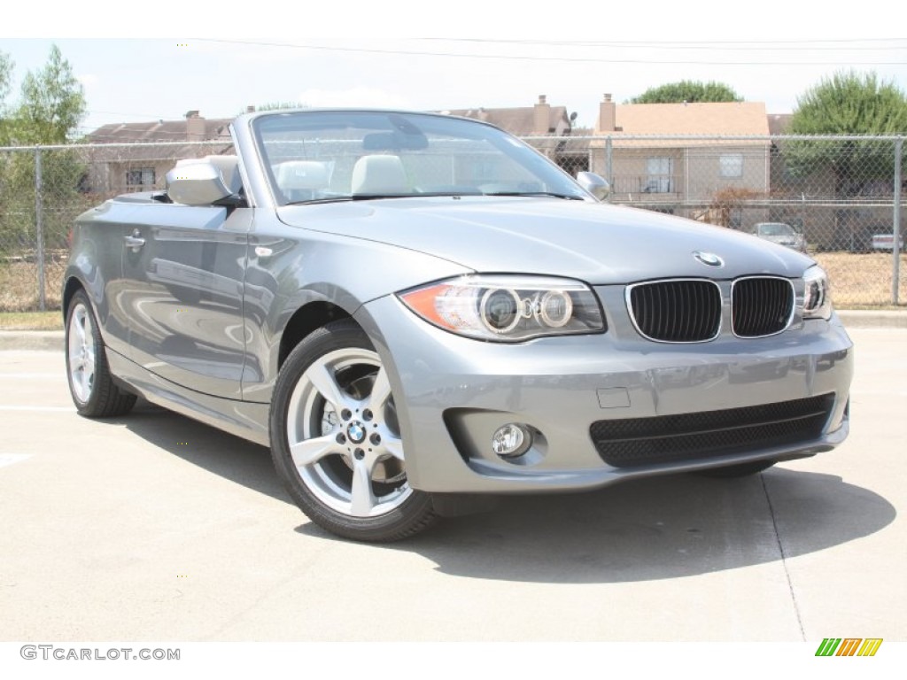 2012 1 Series 128i Convertible - Space Grey Metallic / Oyster photo #1