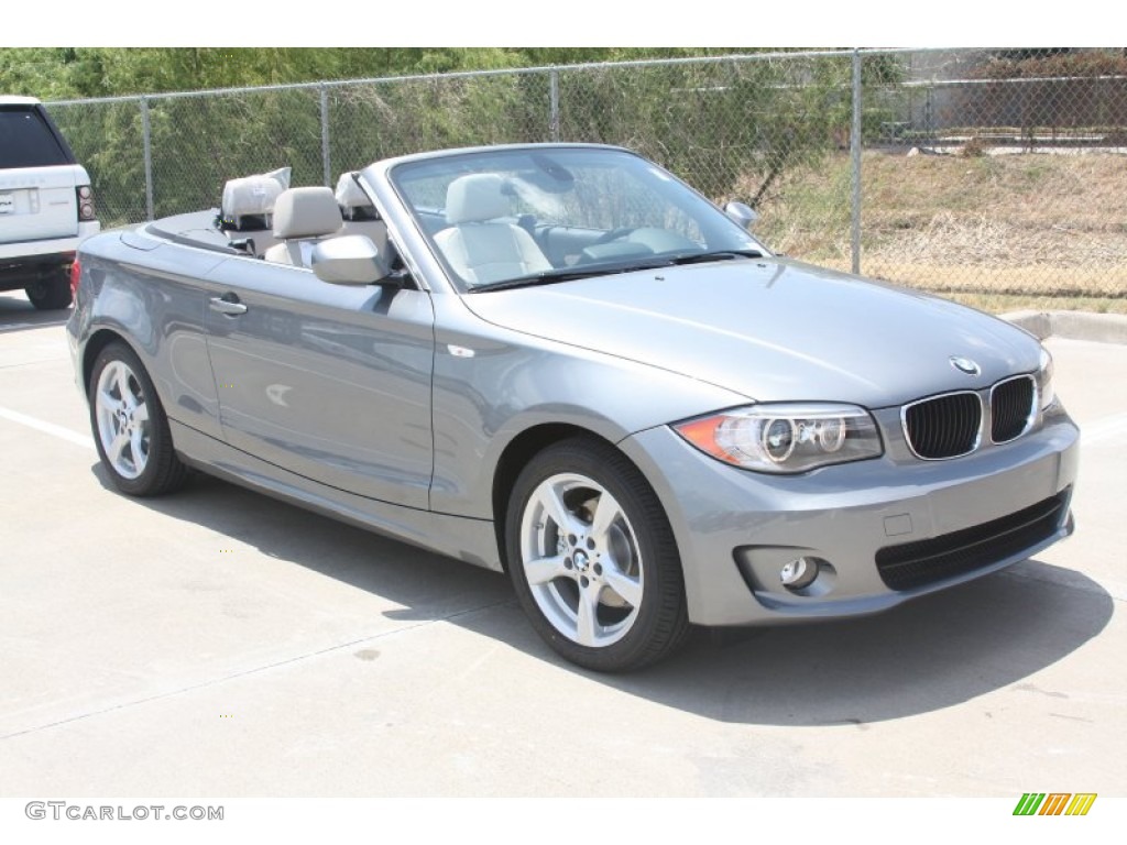 Space Grey Metallic 2012 BMW 1 Series 128i Convertible Exterior Photo #53035895