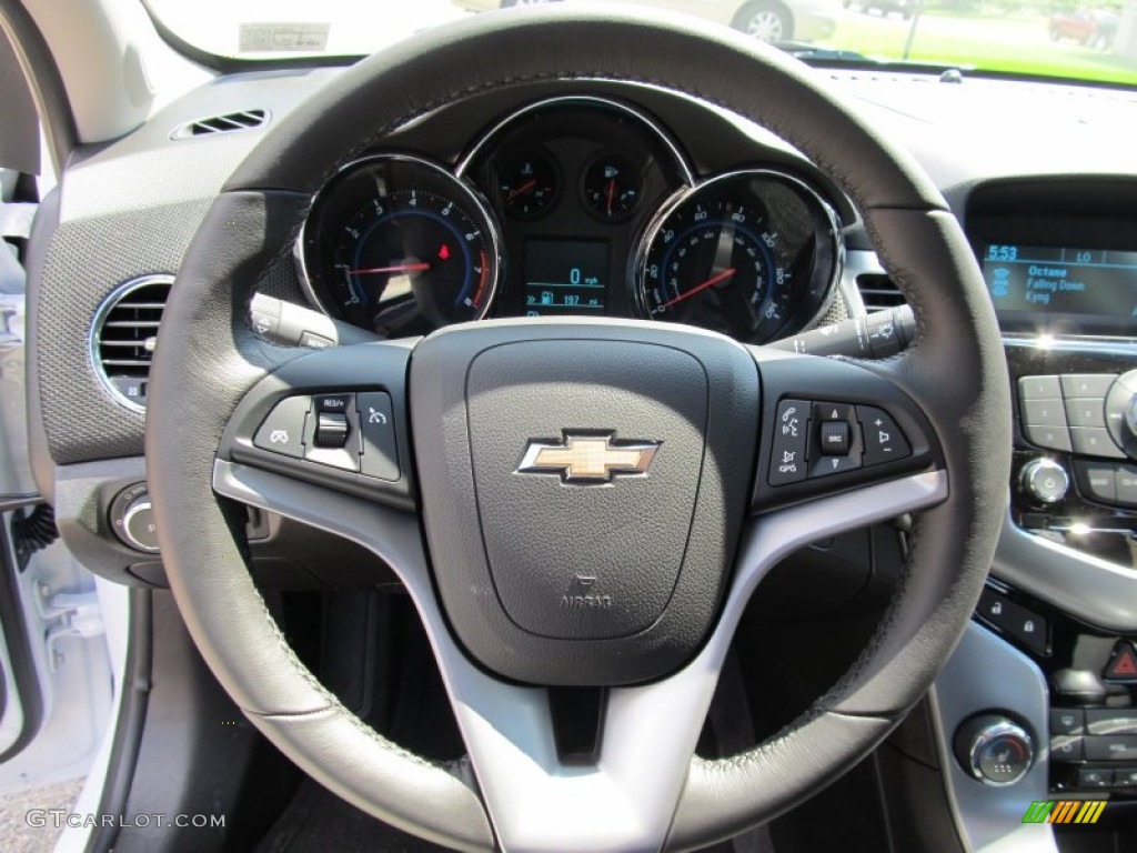 2012 Chevrolet Cruze LTZ/RS Jet Black Steering Wheel Photo #53037310