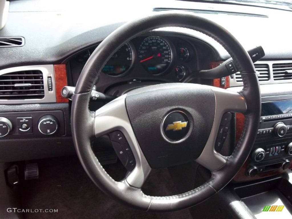 2011 Chevrolet Suburban LS 4x4 Ebony Steering Wheel Photo #53037770