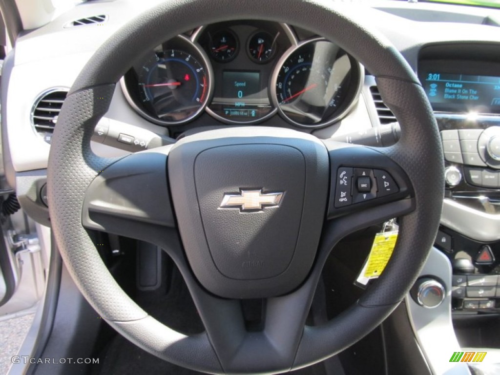 2012 Chevrolet Cruze LS Jet Black/Medium Titanium Steering Wheel Photo #53037782