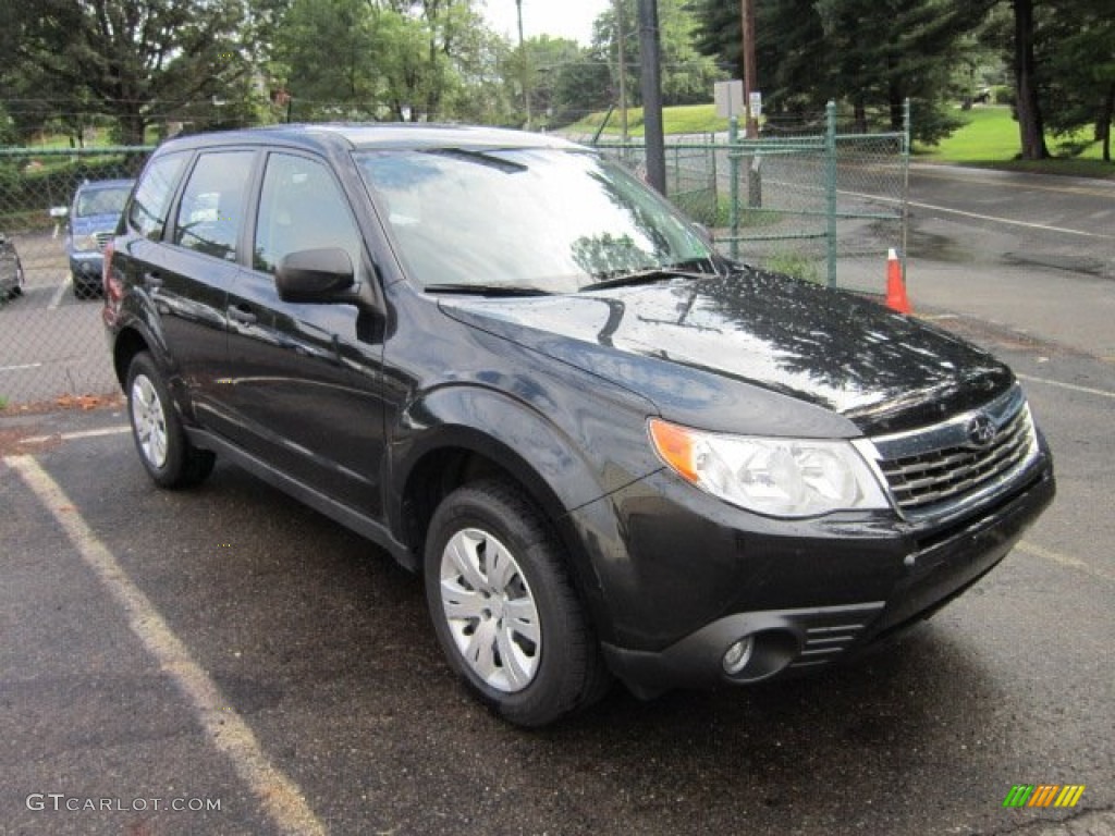 2010 Forester 2.5 X - Obsidian Black Pearl / Black photo #1