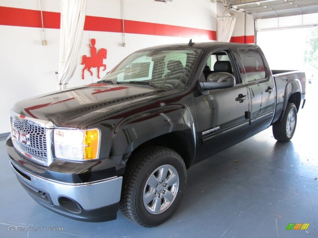 2011 Sierra 1500 SLT Crew Cab 4x4 - Onyx Black / Ebony photo #1