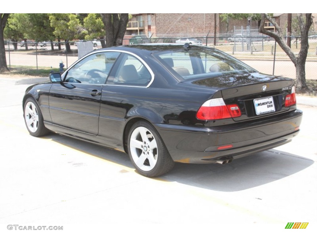 2006 3 Series 325i Coupe - Jet Black / Natural Brown photo #2