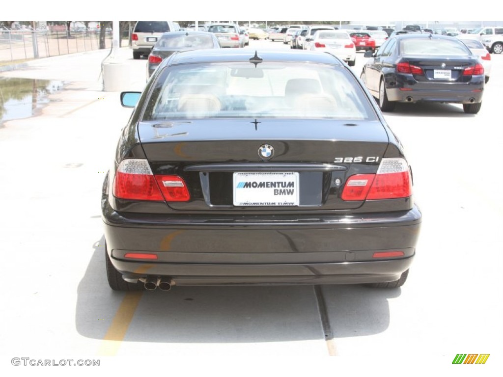 2006 3 Series 325i Coupe - Jet Black / Natural Brown photo #4