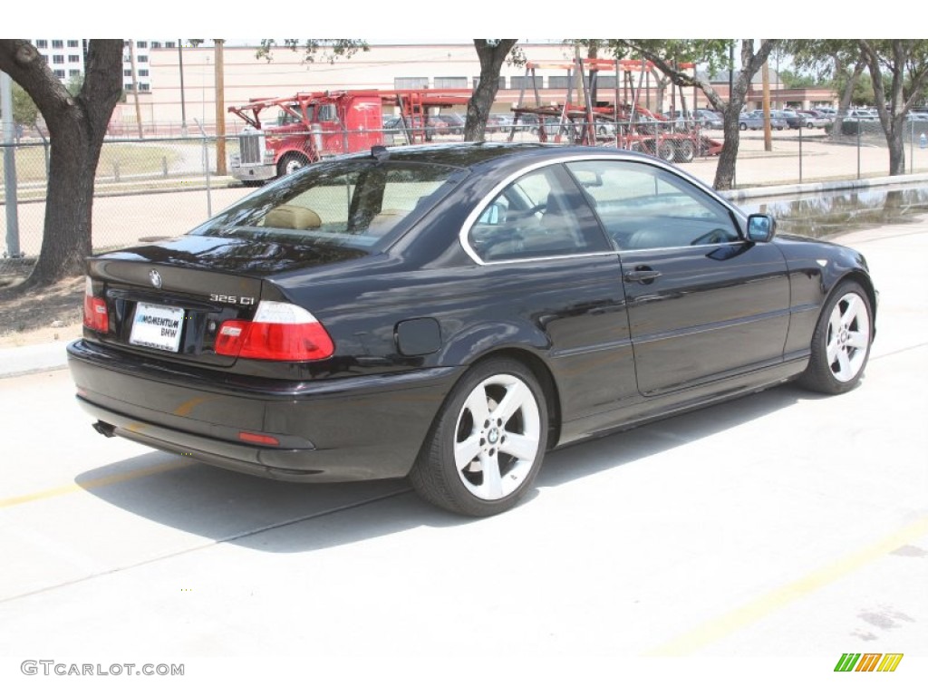 2006 3 Series 325i Coupe - Jet Black / Natural Brown photo #5