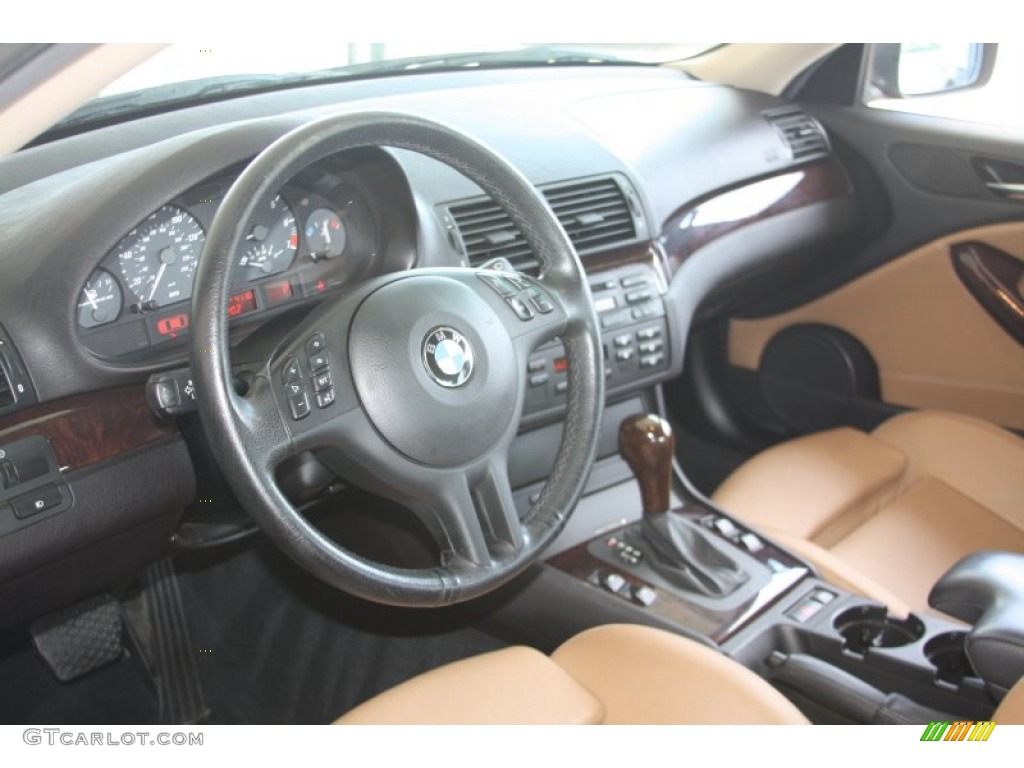 2006 3 Series 325i Coupe - Jet Black / Natural Brown photo #13
