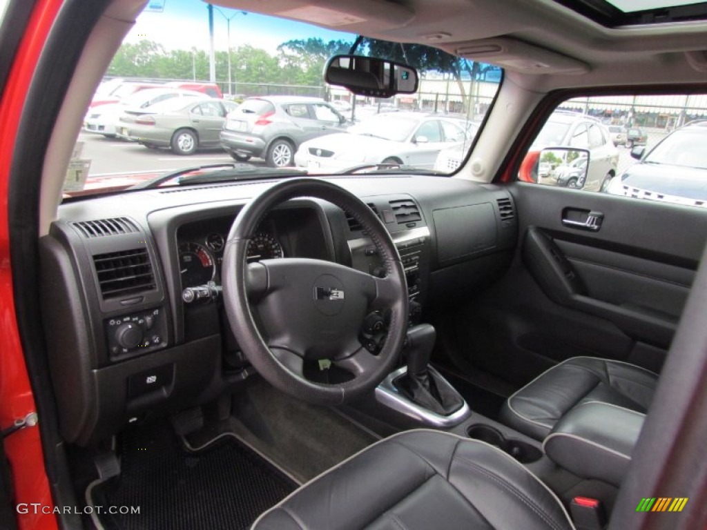 Ebony Black/Pewter Interior 2008 Hummer H3 X Photo #53041289